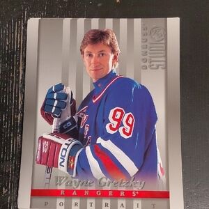 Wayne Gretzky Rangers Portrait Card by Russ